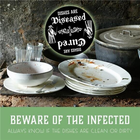 Gothic Plague Doctor Mask Dishwasher Magnet – Clean Dirty Sign for Witchy - Picture 2 of 7